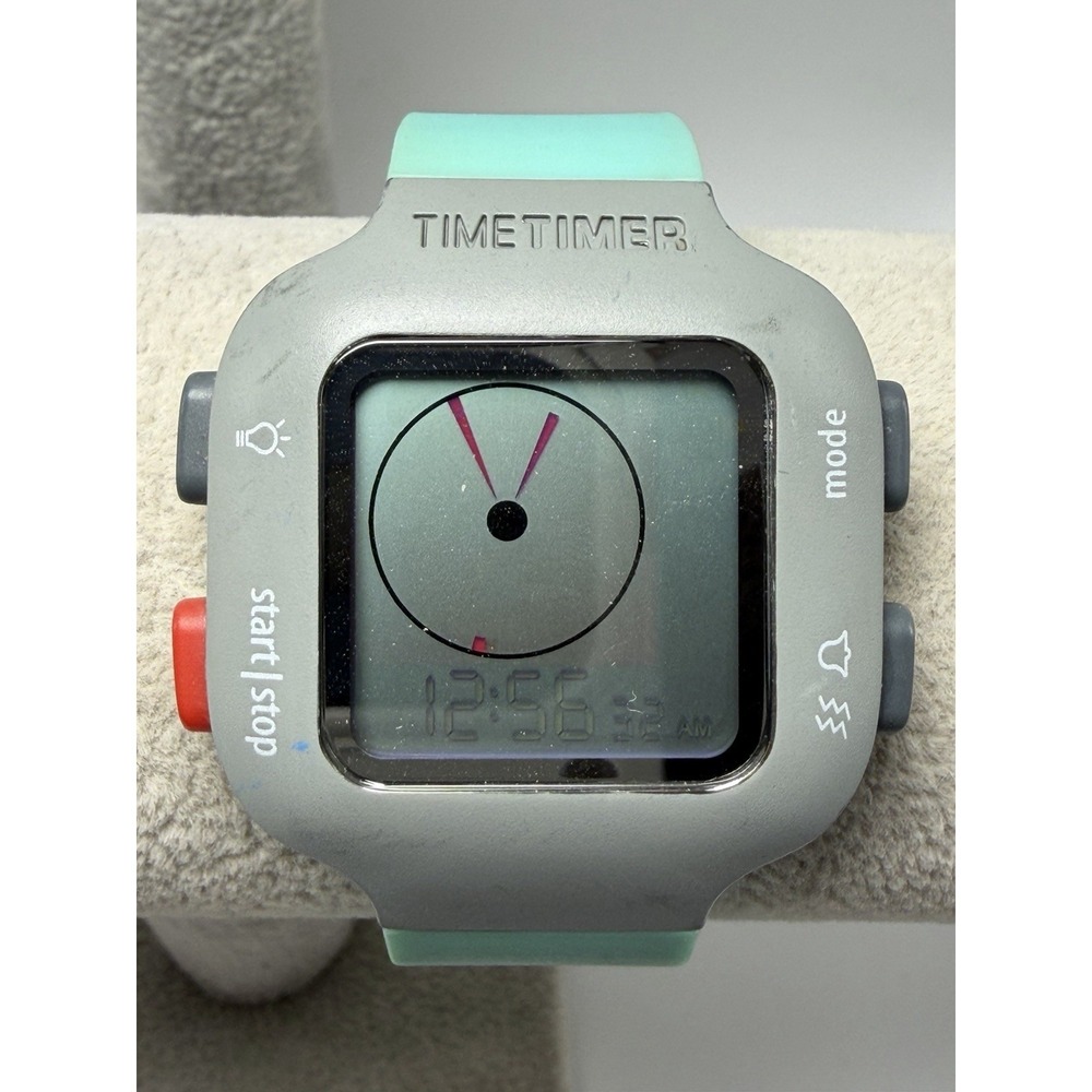 Time Timer New Battery Green Digital With Analog‎ Style 38MM 7.5" Rubber Band